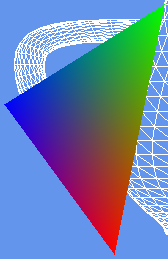 Ein Dreieck mit drei Farben füllen